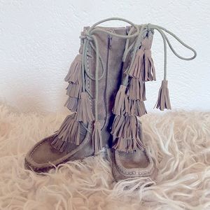 Joyfolie Toddler girl boots size 10 real suede